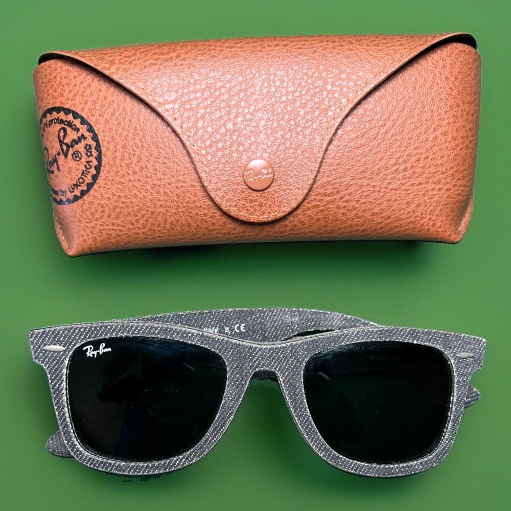 Ray-Ban Denim Wayfarer RB2140 1162 Sunglasses 50-22 Italy w/ Case
